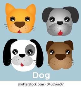 dog cartoon set  made in vector 