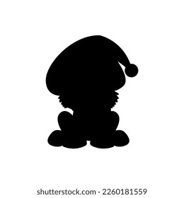 Dog Cartoon  silhouette icon illustration template for many purpose. Isolated on white background	