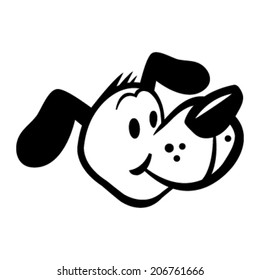 Dog cartoon vector icon