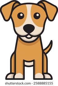 dog cartoon vector icon illustration