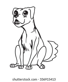 Dog cartoon vector illustration