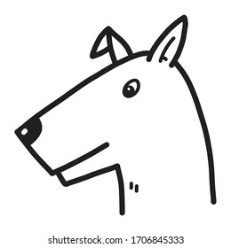 Dog / cartoon vector and illustration, black and white, hand drawn, sketch style, isolated on white background.