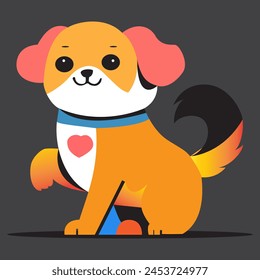 Dog cartoon vector illustration design