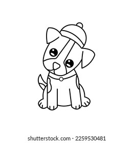 Plantilla de ilustración vectorial de dibujos animados para libro de coloreado. Lección de dibujos para niños	