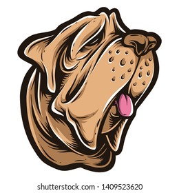 dog cartoon vector and logo
