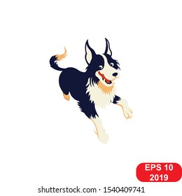Dog cartoon vector on a white background EPS 2019