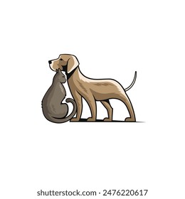 dog cat abstract logo modern style
