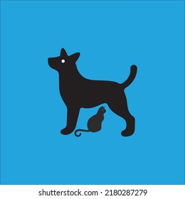 Dog and cat animal vector logo 