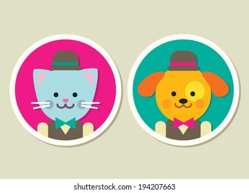 dog and cat avatars