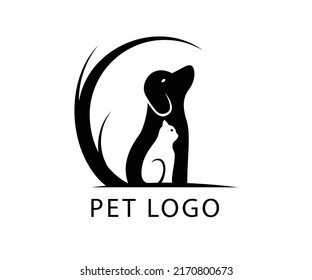 Dog cat Concept Pets Logo Template Design Vector, Emblem, Design Concept, Creative Symbol, Icon