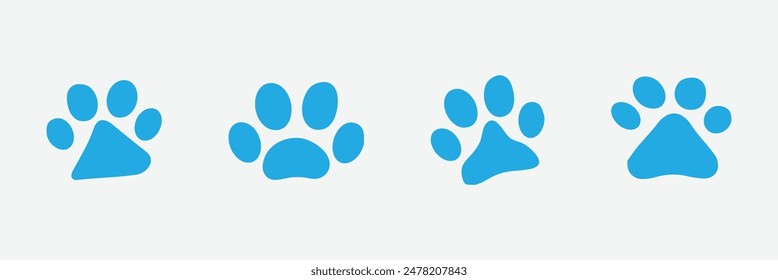 Dog or cat cute paw print vector illustration. Best used for pet care, pet-friendly logo. Paw icon. Eps 10.