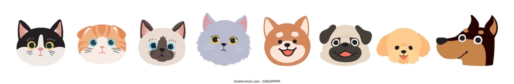 icono de cara de gato perro