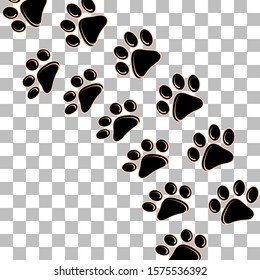 Dog or cat footprint icons on a blank screen