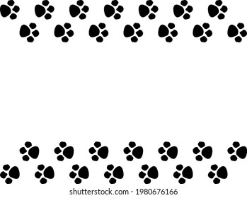 Dog or cat footprint silhouette