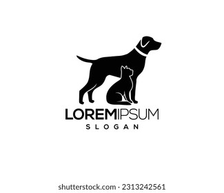 dog and cat, fur, happy, illustration, kitten, kitty, logo, love, paw, pet, puppy, shop, sitting, small, vector, veterinarian, veterinary, pet logo, pet care, pet love 

