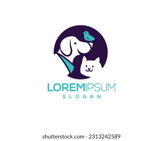 dog and cat, fur, happy, illustration, kitten, kitty, logo, love, paw, pet, puppy, shop, sitting, small, vector, veterinarian, veterinary, pet logo, pet care, pet love 
