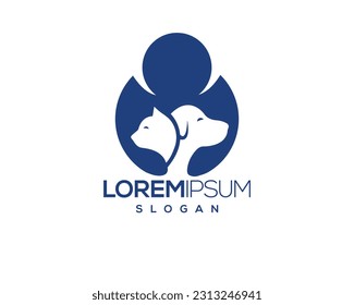dog and cat, fur, happy, illustration, kitten, kitty, logo, love, paw, pet, puppy, shop, sitting, small, vector, veterinarian, veterinary, pet logo, pet care, pet love 
