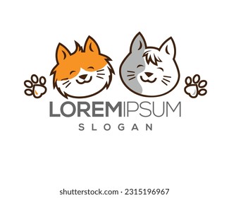 dog and cat, fur, happy, illustration, kitten, kitty, logo, love, paw, pet, puppy, shop, sitting, small, vector, veterinarian, veterinary, pet logo, pet care, pet love 
