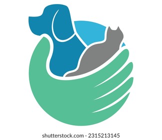 dog and cat, fur, happy, illustration, kitten, kitty, logo, love, paw, pet, puppy, shop, sitting, small, vector, veterinarian, veterinary, pet logo, pet care, pet love 