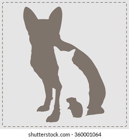 Dog, Cat, Hamster. Vet