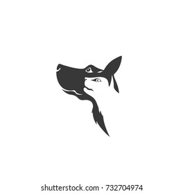 Dog and cat hand drawn, pet shop, vector illustration