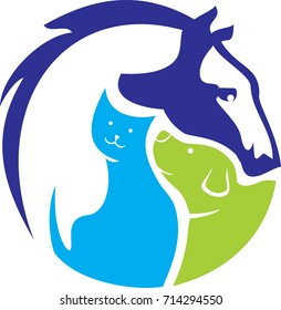 Dog Cat Horse Logo