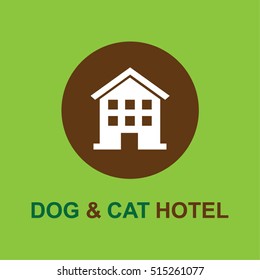 Dog and Cat Hotel Icon Vector