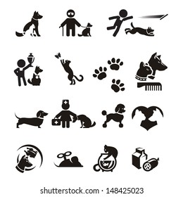 Dog and Cat icons set