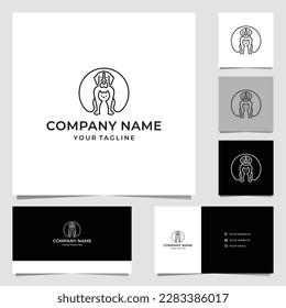 Dog and Cat Line Art Logo Design 3