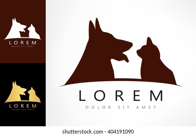 Dog and cat logo