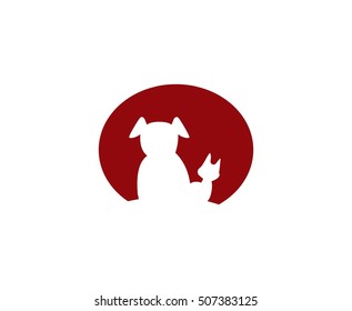 Dog cat logo