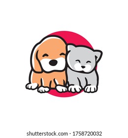 Dog and Cat logo cartoon character,
Pet Shop Vector Logo Template. Unique cartoon design for blog, 
hotel, pet shop, veterinary clinic, etc