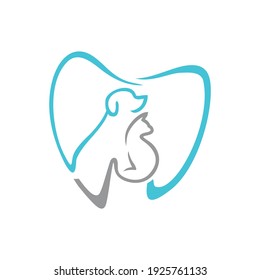 dog and cat logo design