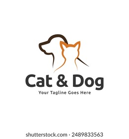 Logo-Design für Hunde und Katzen. Element für Tierpflegekonzepte