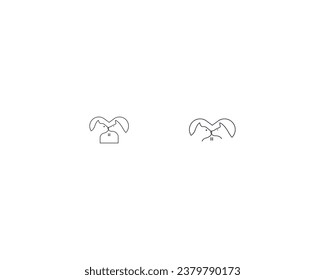 Dog and cat logo design template vector, line of pet logo design suitable for pet shop, store, caffe, business, hotel, veterinary clinic, Domestic animal vector illustration logotype, sign and symbol.