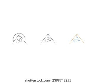 Dog and cat logo design template vector, line of pet logo design suitable for pet shop, store, cafe, business, hotel, veterinary clinic, Domestic animals vector illustration logotype, sign, symbol.