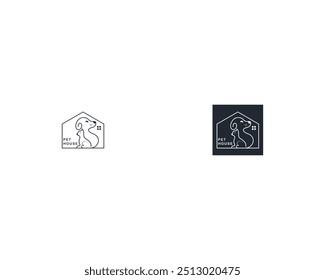 Dog and cat logo design template vector, line of pet logo design suitable for pet shop, store, caffe, business, hotel, veterinary clinic, Domestic animal vector illustration logotype, sign and symbol.