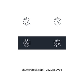 Dog and cat logo design template vector, line of pet logo design suitable for pet shop, store, caffe, business, hotel, veterinary clinic, Domestic animal vector illustration logotype, sign and symbol.