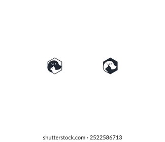 Dog and cat logo design template vector, line of pet logo design suitable for pet shop, store, caffe, business, hotel, veterinary clinic, Domestic animals vector illustration logotype, sign, symbol.