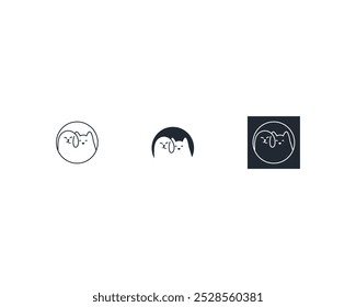 Dog and cat logo design template vector, line of pet logo design suitable for pet shop, store, caffe, business, hotel, veterinary clinic, Domestic animals vector illustration logotype, sign and symbol