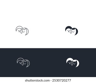 Dog and cat logo design template vector, line of pet logo design suitable for pet shop, store, caffe, business, hotel, veterinary clinic, Domestic animal vector illustration logotype, sign and symbol.