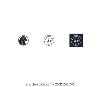 Dog and cat logo design template vector, line of pet logo design suitable for pet shop, store, cafe, business, hotel, veterinary clinic, Domestic animals vector illustration logotype, sign and symbol.