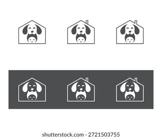 Vetor de modelo de design de logotipo de cão e gato, linha de design de logotipo de animal de estimação adequado para pet shop, loja, café, negócios, hotel, clínica veterinária, logotipo de ilustração de vetor animal doméstico, sinal e símbolo.