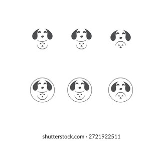 Vector de Plantilla de diseño de logotipo de perro y gato, estilo plano de diseño de logotipo de mascota adecuado para tienda de mascotas, tienda, cafetería, negocio, hotel, clínica veterinaria, logotipo de Ilustración vectorial de animales domésticos, letrero, símbolo.