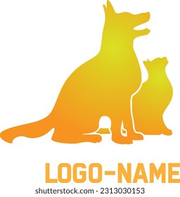 Archivo vectorial de diseño del logotipo de perro y gato para empresas.