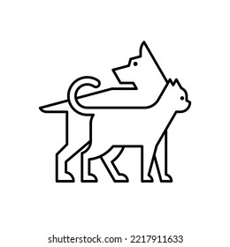 Dog and cat logo. Icon design. Template elements