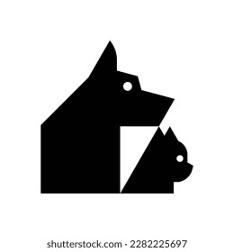 Dog and cat Logo. Icon design. Template elements