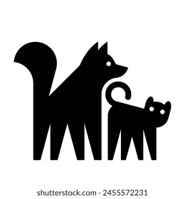 Dog and Cat logo. Icon design. Template elements	