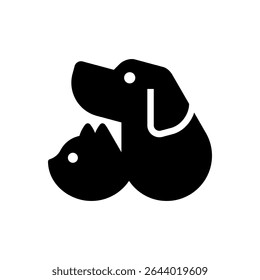 Logotipo de perro y gato. Diseño de iconos. Elementos de Plantilla