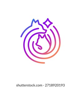 Dog and cat logo. Icon design. veterinarian, veterinary, pet logo